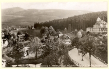 Br&uuml;ckenberg i. Riesengebirge m. Schneekoppe u. Hotel Waldschloss [Dokument ikonograficzny]