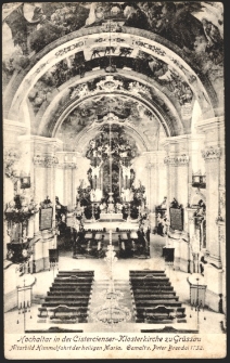 Hochaltar in der Cistercienser-Klosterkirche zu Gr&uuml;ssau [Dokument ikonograficzny]
