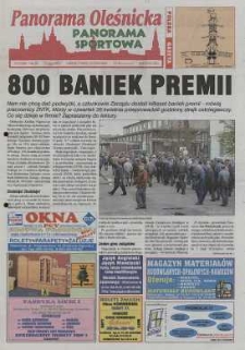 Panorama Oleśnicka: tygodnik Ziemi Oleśnickiej, 2001, nr 34 (596)