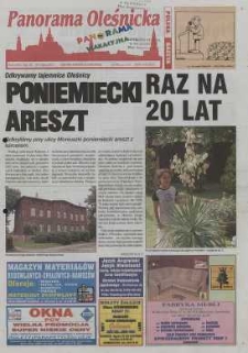 Panorama Oleśnicka: tygodnik Ziemi Oleśnickiej, 2001, nr 54 (616)