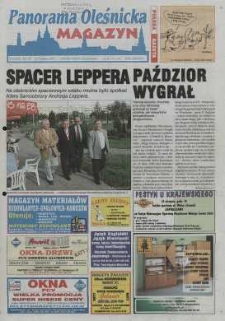 Panorama Oleśnicka: tygodnik Ziemi Oleśnickiej, 2001, nr 63 (625)