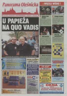 Panorama Oleśnicka: tygodnik Ziemi Oleśnickiej, 2001, nr 72 (634)