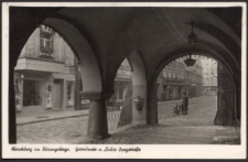 Hirschberg im Riesengebirge. Garnlaube u. Lichte Burgstrasse [Dokument ikonograficzny]