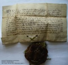 Dokument księcia Henryka Jaworskiego nadający ziemię rycerzowi Friczko koło zamku w Jeleniej Górze