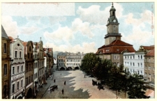 Hirschberg. Marktlauben und Rathaus [Dokument ikonograficzny]