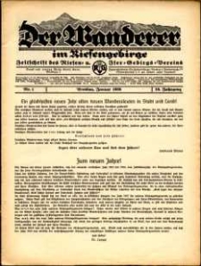 Der Wanderer im Riesengebirge, 1938, nr 1