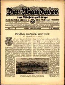 Der Wanderer im Riesengebirge, 1938, nr 7-8