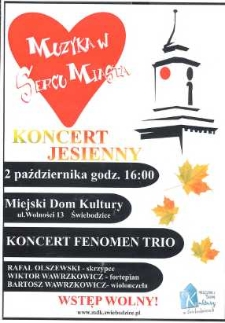 Muzyka w Sercu Miasta - Koncert jesienny