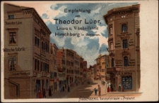 Hirschberg, Bahnhofstrasse u. Postamt. [Dokument ikonograficzny]