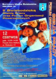 Burmistrz Miasta Świebodzice zaprasza na II Świebodzką Giełdę Pracy oraz Forum Organizacji Pozarządowych